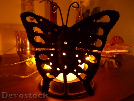 Devostock Butterfly Candle Christmas Romntic 4K