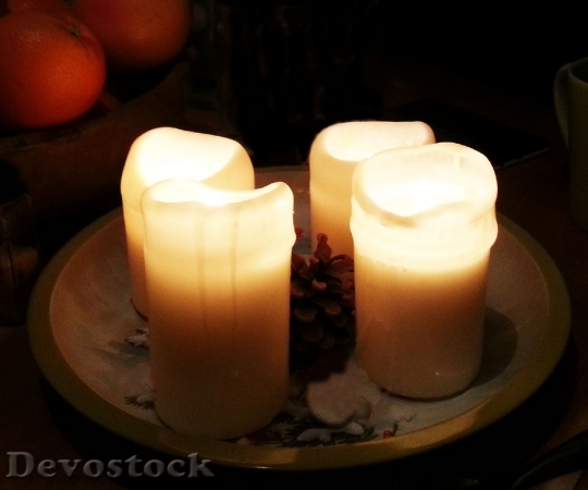 Devostock Candles Candlelight AdventCozy 4K
