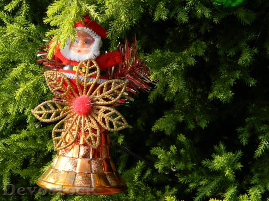 Devostock Christmas Bell Holiday Decortion 4K