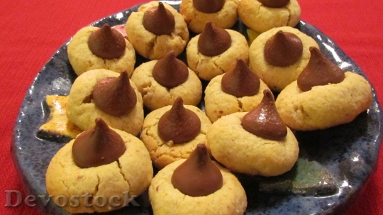 Devostock Cookies Christmas Chocolate 55073 4K