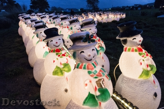 Devostock Decorative Snowmen Christmas Hoiday 4K