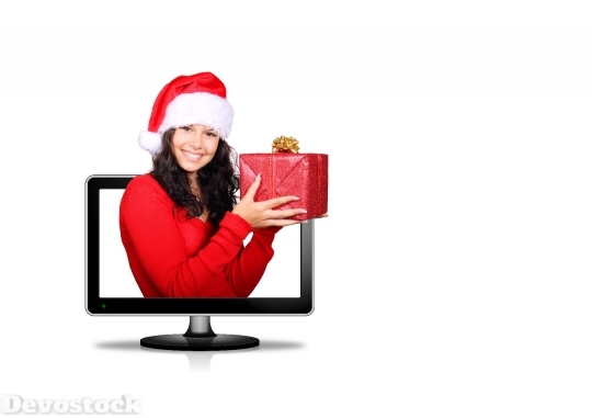 Devostock Gift Box Monitor Chritmas 4K