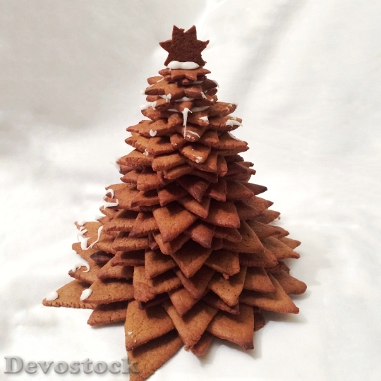 Devostock Gingerbread Christmas Tree Chritmas 4K