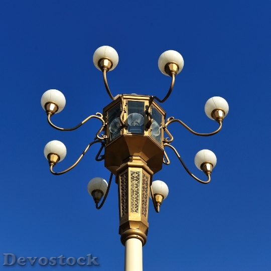 Devostock Light Blue Sky Street Light45265 4K