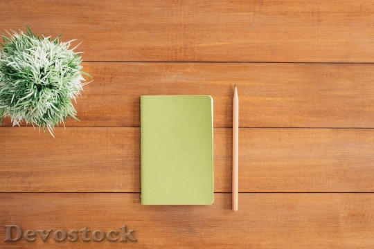 Devostock Wood Desk Notebook 73354 4K