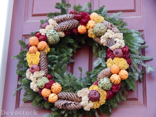 Devostock Wreath Holiday Decorations 57464 4K