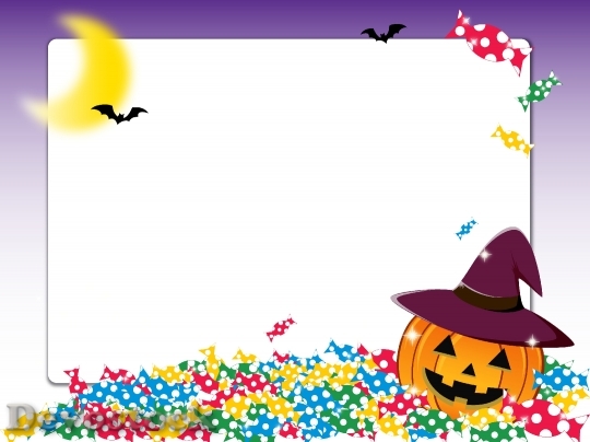 Devostock Candy Halloween Frame