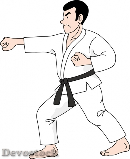 Devostock Man Karate