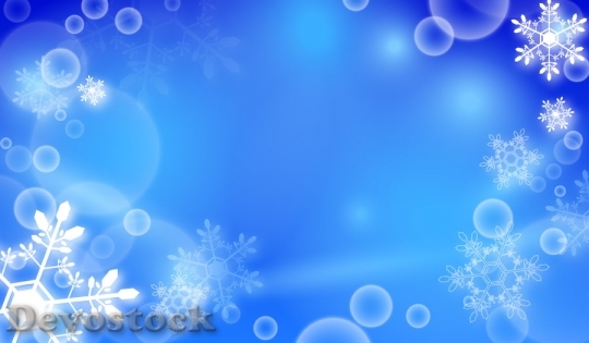 Devostock SNOW CRYSTAL BLUE BACKGROUND