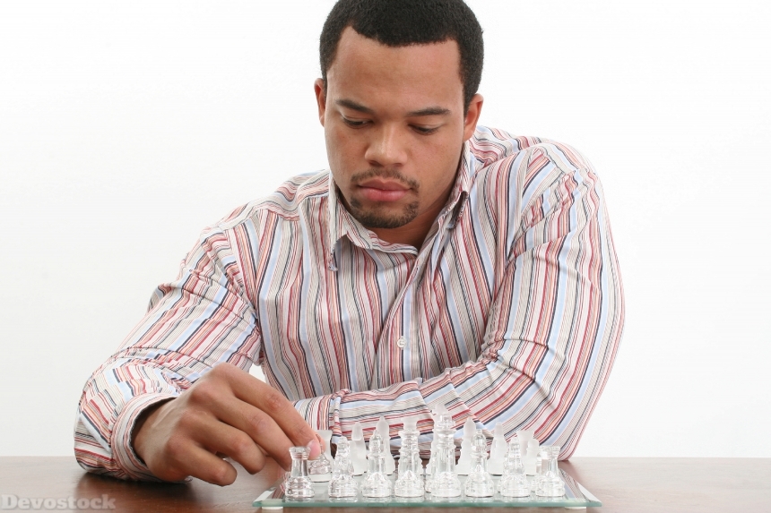Devostock Chess Man Playing Fingers Master Planing 4k