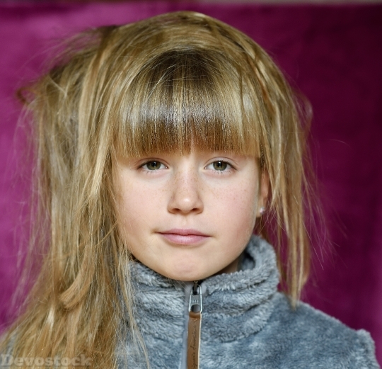 Devostock Child Girl Face Expression 1 4K