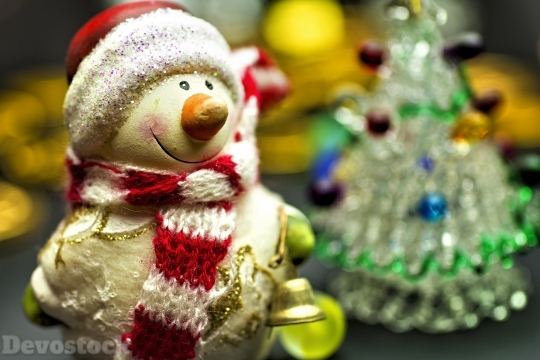 Devostock Christmas Gifts Boxes  Snowman Tree 4k