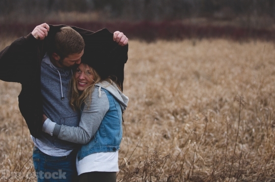 Devostock Couples Love Hold Hug Nature 4k