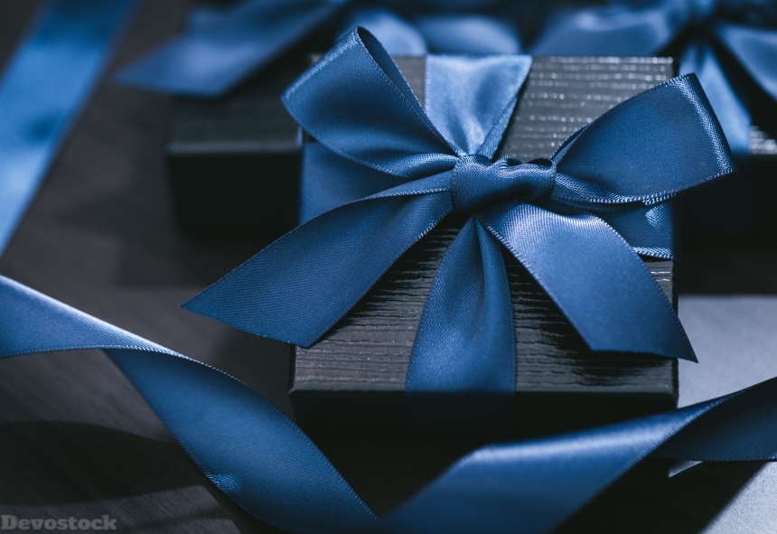 Devostock Dark Blue Gift Design One rk