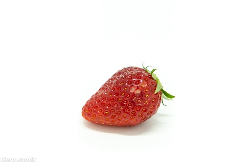 Devostock Fruits Food One Healthy Strawberry White Background 4k