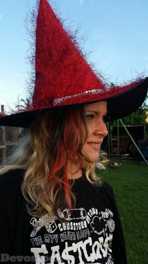 Devostock Girl Witch Dress Up 4K