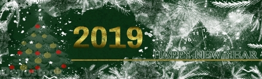 Devostock Happy New Year 2019 Banner 4k