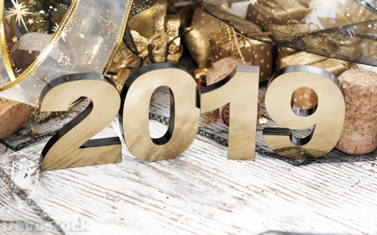 Devostock Happy New Year 2019 Decoration HD