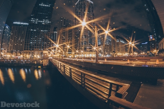 Devostock Lights Outdoor City Night 4k