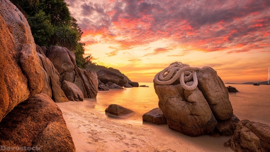 Devostock Rocks On The Thai Island 4K