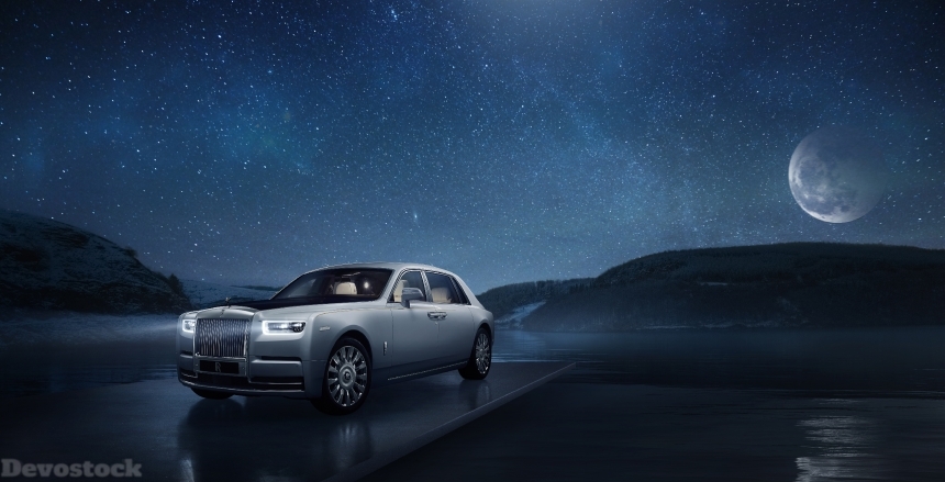 Devostock Rolls Royce Phantom Tranquillity Night White 4K