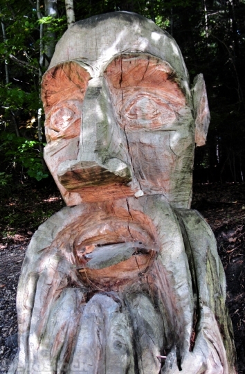 Devostock Sculpture Wood Carving Wood 4K