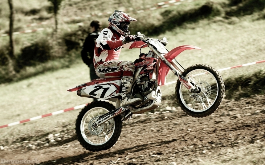 Devostock Sport Man Motocross Speed Power Risk 4k