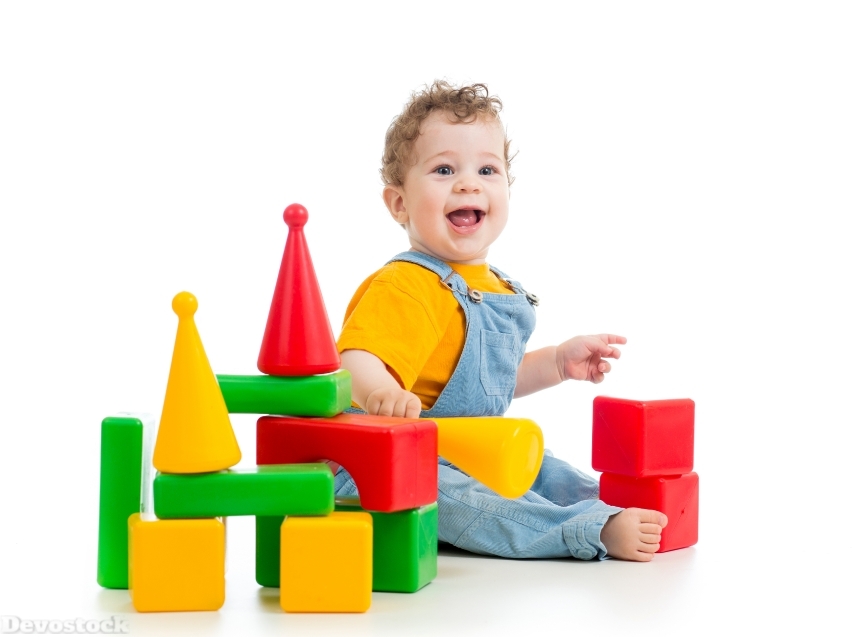 Devostock Toys White Background Infants Joy 4K