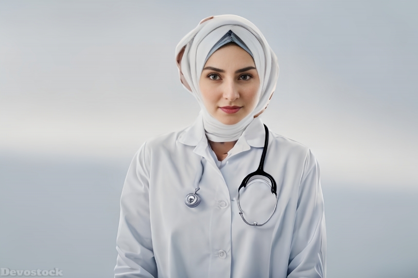 Female Muslim doctor photography 
