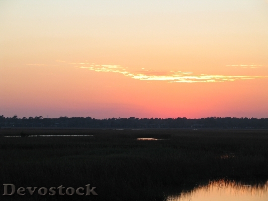 Devostock Marsh Sunset Nature Sundown