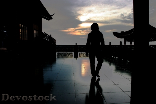 Devostock Silhouette Dark Sundown Vietnam
