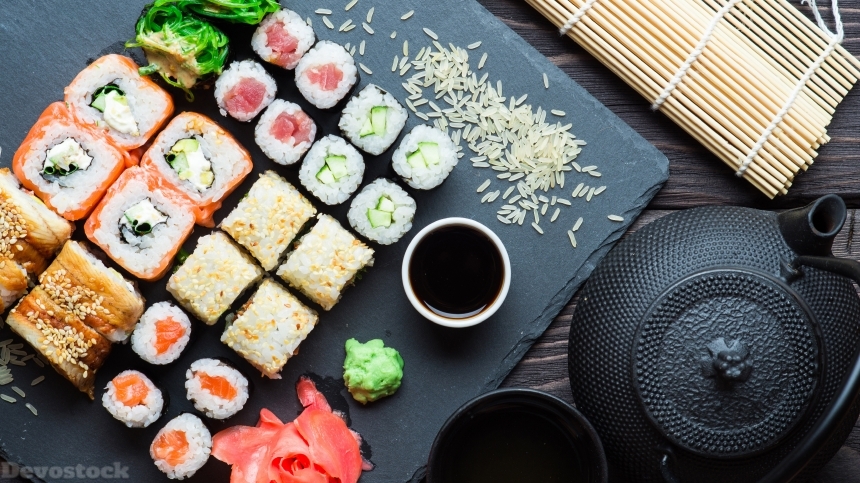Devostock Sushi , Japanese and Korean food culture 