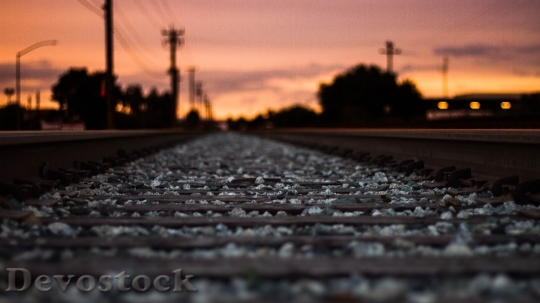 Devostock Train track scenery stock images  (5)