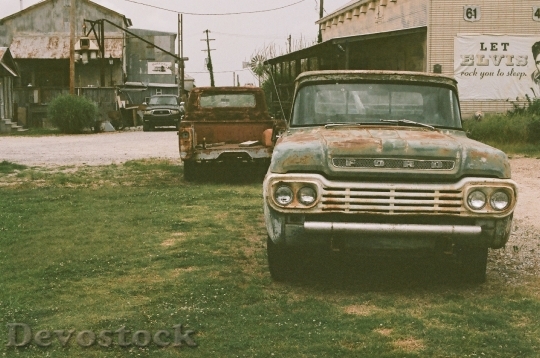 Devostock Car Old Ford Vintage
