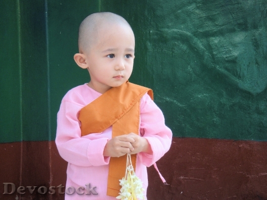 Devostock Child Myanmar Burma Monk 1