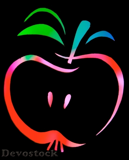Devostock Fruit Apple Color Contour
