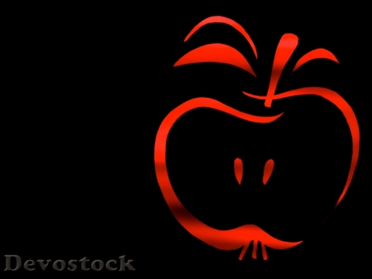 Devostock Fruit Apple Red Contour