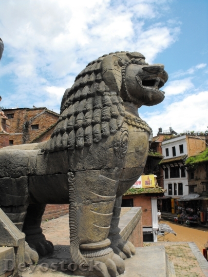 Devostock Lion Guardian Bhaktapur August