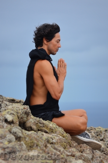Devostock Meditation Meditate Man People