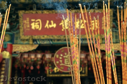 Devostock Temple Characters Incense China