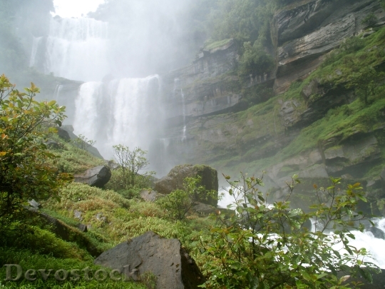 Devostock Waterfall Jungle Scenic Cascade