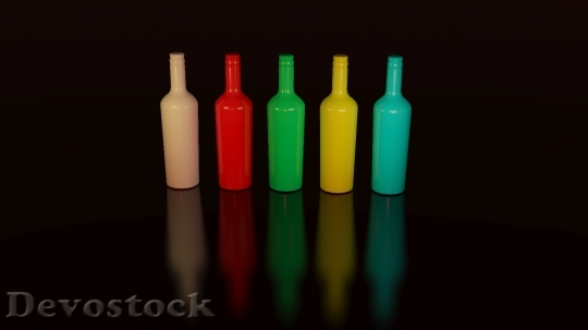 Devostock Art Bottles Colorful 39988 4K
