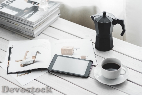 Devostock Black And White Coffee Cup 650 4K