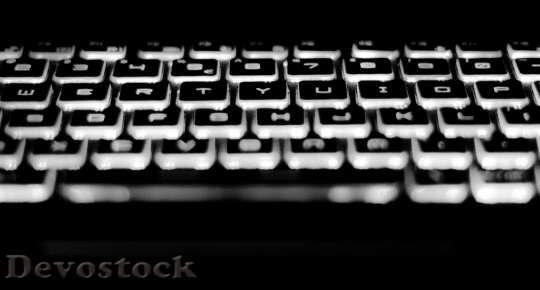 Devostock Black And White Typography Technology 92031 4K