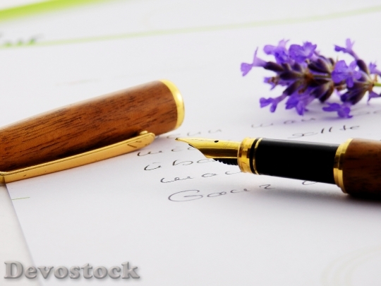 Devostock Flowers Desk Pen 16329 4K