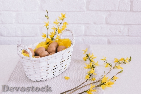 Devostock Flowers Table Eggs 37987 4K