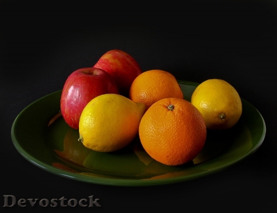 Devostock Food Plate Fruits 3675 4K