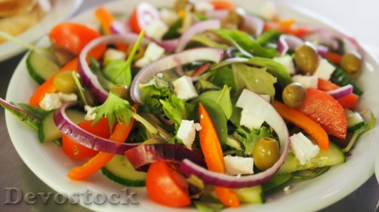 Devostock Food Plate Salad 105905 4K