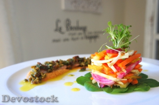 Devostock Food Plate Salad 69158 4K