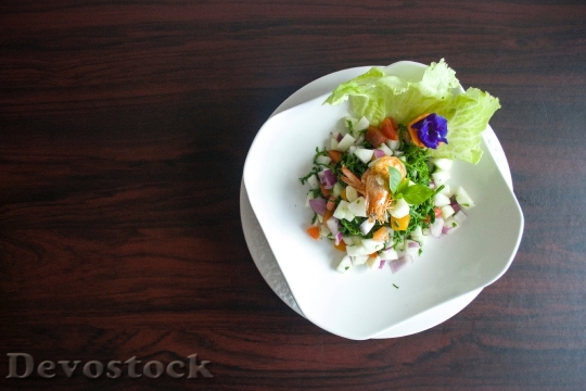 Devostock Food Plate Salad 97005 4K